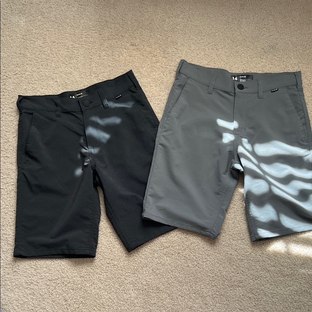Boy Black and Gray Hurley Shorts